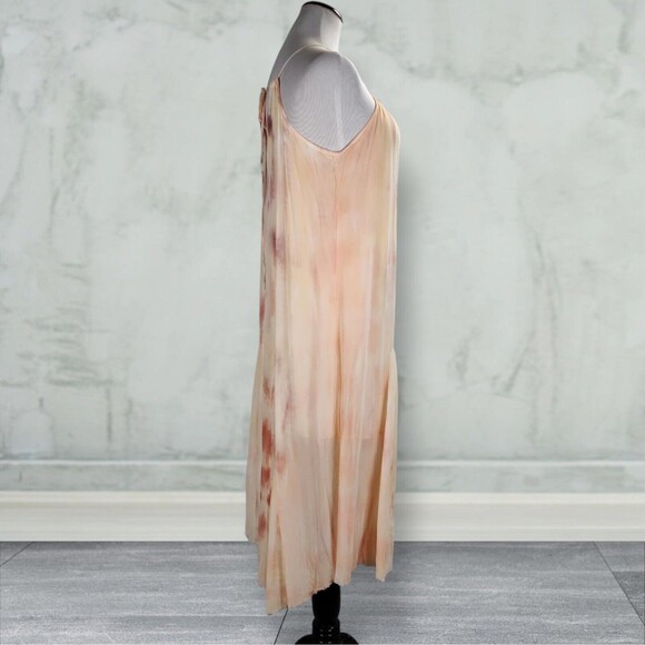 Young Fabulous and Broke Elie Trapeze Dress Size XS Viscose Chiffon Halter Midi - Picture 5 of 16